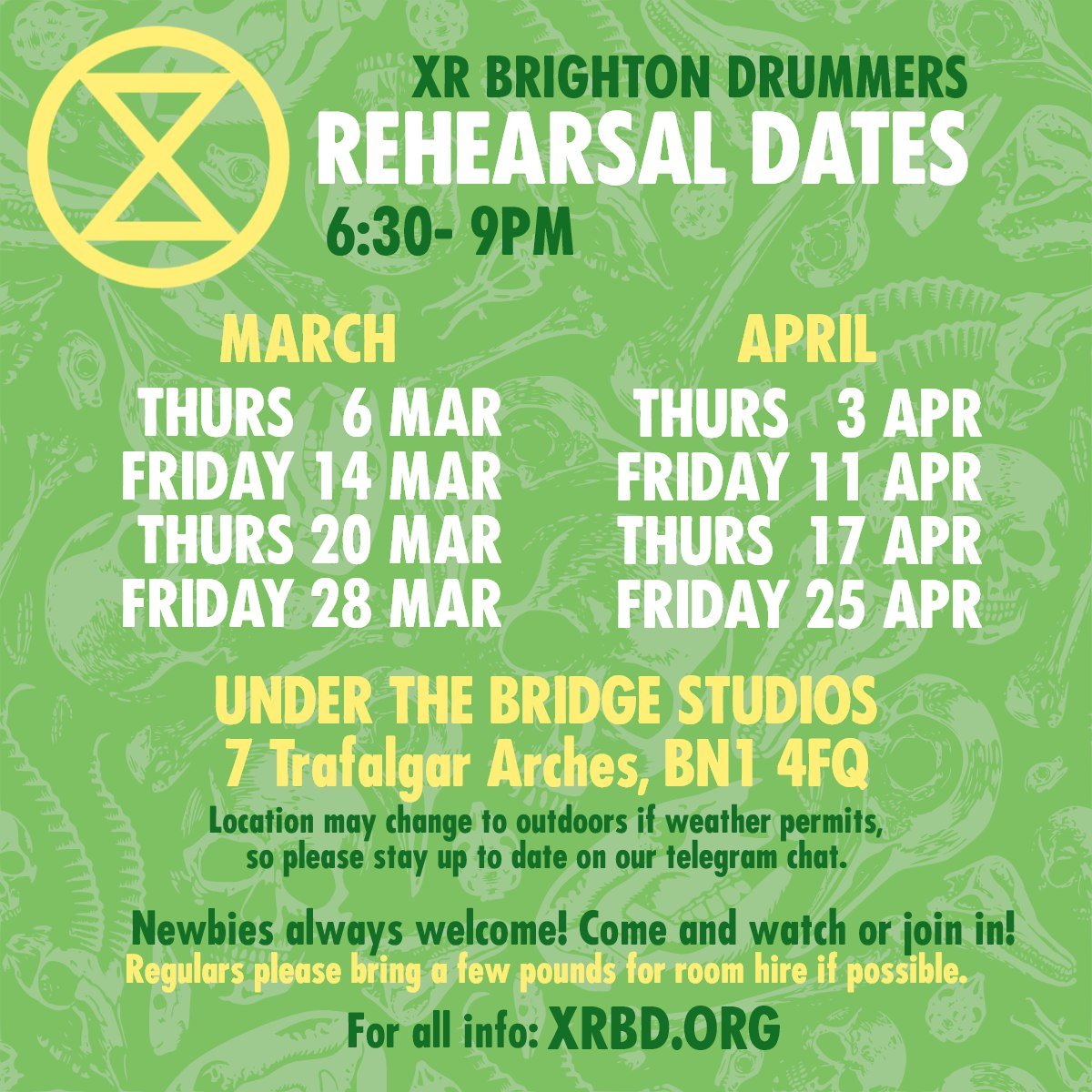 Get involved with XR Brighton Drummers